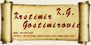 Krstimir Gostimirović vizit kartica